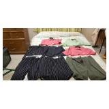 New lounge wear xl, poly shirts xl, shorts 42