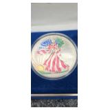 2002 colored U.S. silver eagle 1 oz fine silver