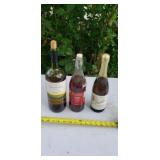 Sealed and open wine and champagne