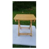 Fold up table wood tray