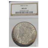 1883 O Morgan Silver Dollar BU MS64 - US Coin