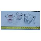 Pyrex and Anchor Hocking glass measuring cups
