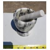 Vintage Marble Mortar and Pestle,
