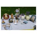 Knick knacks,  unused candles paper weights,