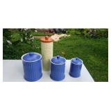 Omni ware canister set, grape design pasta