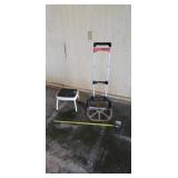 Fold up Magna cart, cosco  step stool