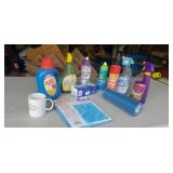 Cleaning supplies, Brad nail hose , shower