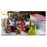 Christmas candle holders, The Grinch stocking ,