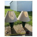 Two green lamps