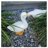 Pair of ceramic geese