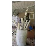 Plastic 50 drum w pvc pipe