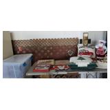 Tote full mostly red  truck Christmas decor