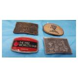 Belt Buckles Colorado brass, 1982 worlds fair,