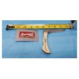 Supersweet Feeds belt buckle, and knife w