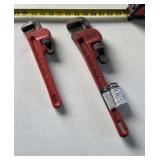 Two pipe wrenches one Tool Shop new with tag