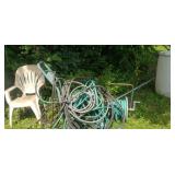 Garden hoses and 2 reels