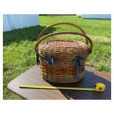 Sewing basket full of sewing thread and