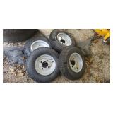 4 unused, 4.80/ 4.00 -8 tires