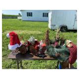 Christmas decorations with two totes.