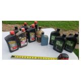 Sae 30 motor oil full and partial bottles