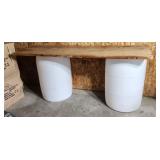 2 55 Gallon Barrels &! Door