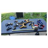 Ratchet clamps, and quick grips