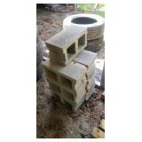 7 cinder blocks