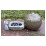 Gazing ball and table rock holder