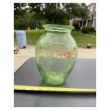Uranium Depression Vaseline glass vase