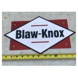 Blaw Knox steel sign