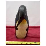 Penguin painted on gourd dated 1998