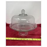 Glass cake holder with stand