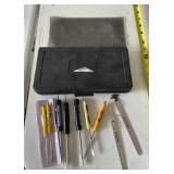 Socket set, pocket screwdrivers and