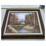 21 x 17 framed painting of river