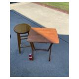 Wood Stool and tv table