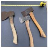 Wooden handled hatchets