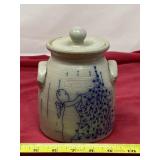 Salmon Falls Stoneware 1990 with lid and painted