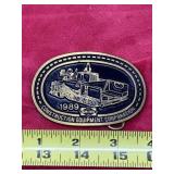 1989 brass Blaw-Knox belt buckle