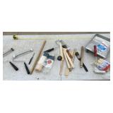 Paint pan, brushes and rollers