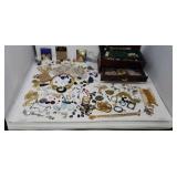 Jewelry Box with large amount of jewelry and