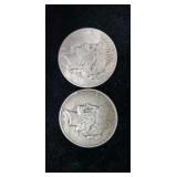 Two silver dollars.