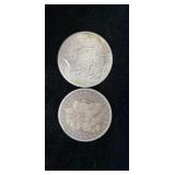 Two silver dollars.