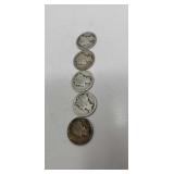 5  Mercury Dimes