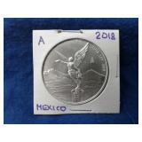 2018 1OZ. .999 FINE SILVER MEXICO COIN