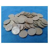 60 UNSEARCHED WHEAT PENNIES-mint-various dates