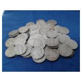 (52)1930s&40s UNSEARCHED JEFFERSON NICKELS