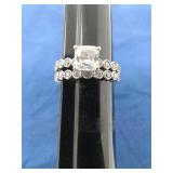 SZ.6.5 STERLING SILVER RINGS 3.3GRAMS