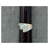 Sterling Silver Turquoise Ring - 2.9g - Size 8.5