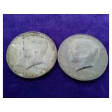 2 Kennedy Half Dollars - X Count