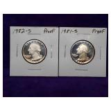 2 Proof Quarters
